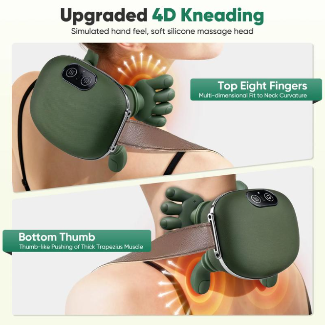 4D Shiatsu Neck & Shoulder Massager with Heat