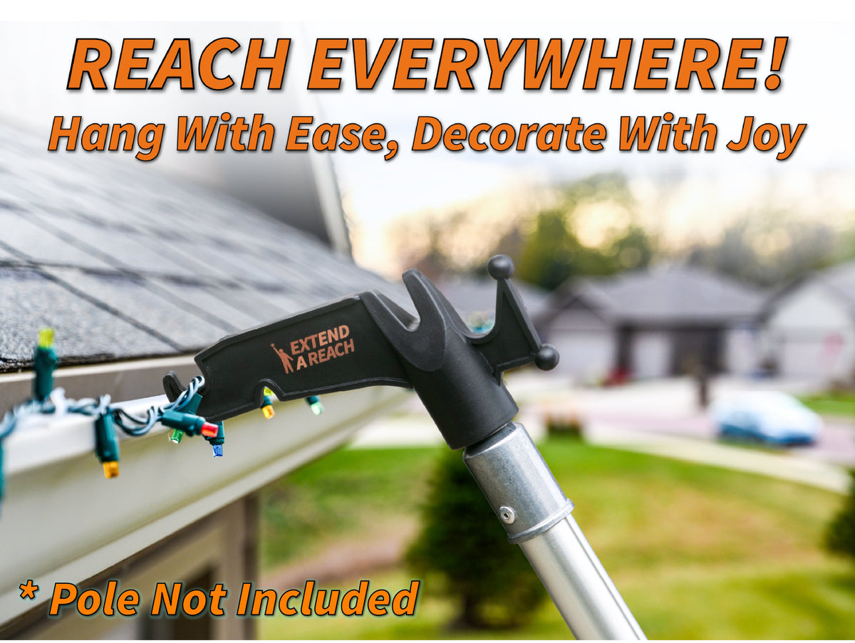 Extend-A-Reach Utility Hook Christmas Light Hanger Tool Attachment (Pole Sold Separately)