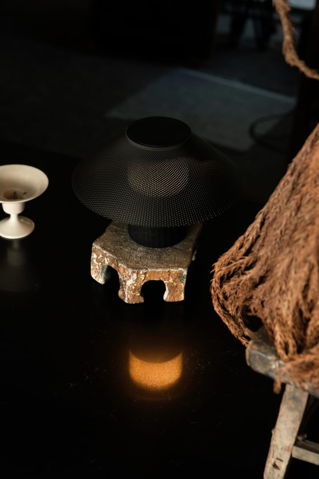 The Dappled Lamp - Charred Ash Wood