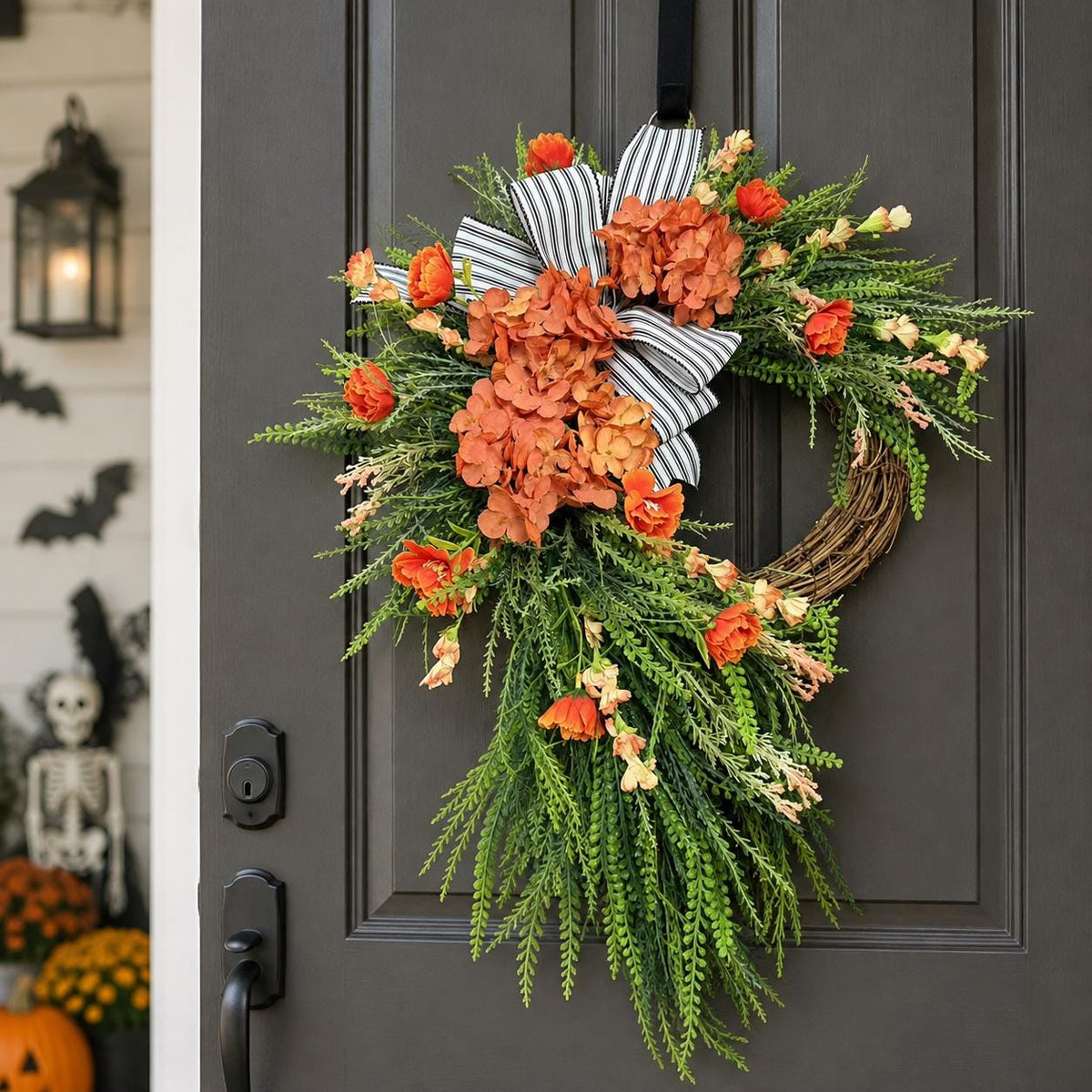 Year Round Hydrangea Wreath,Everyday Spring Summer Front Door Wreath