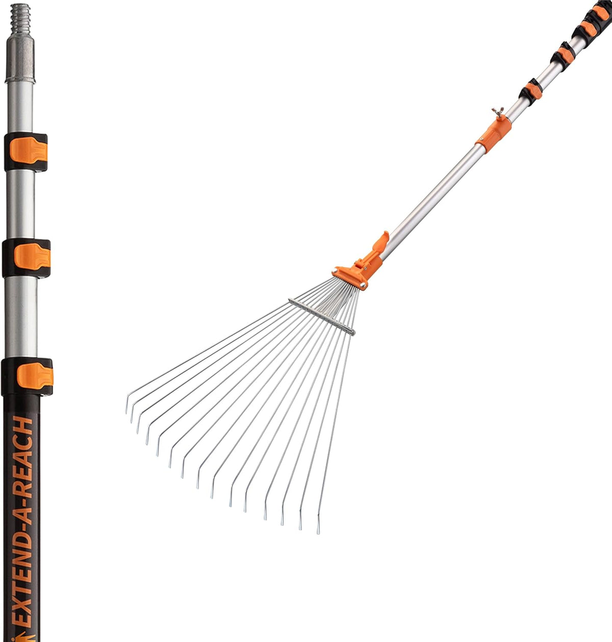 Extend-A-Reach Telescoping Collapsible Roof Rake for Leaves and Pine with Extension Pole