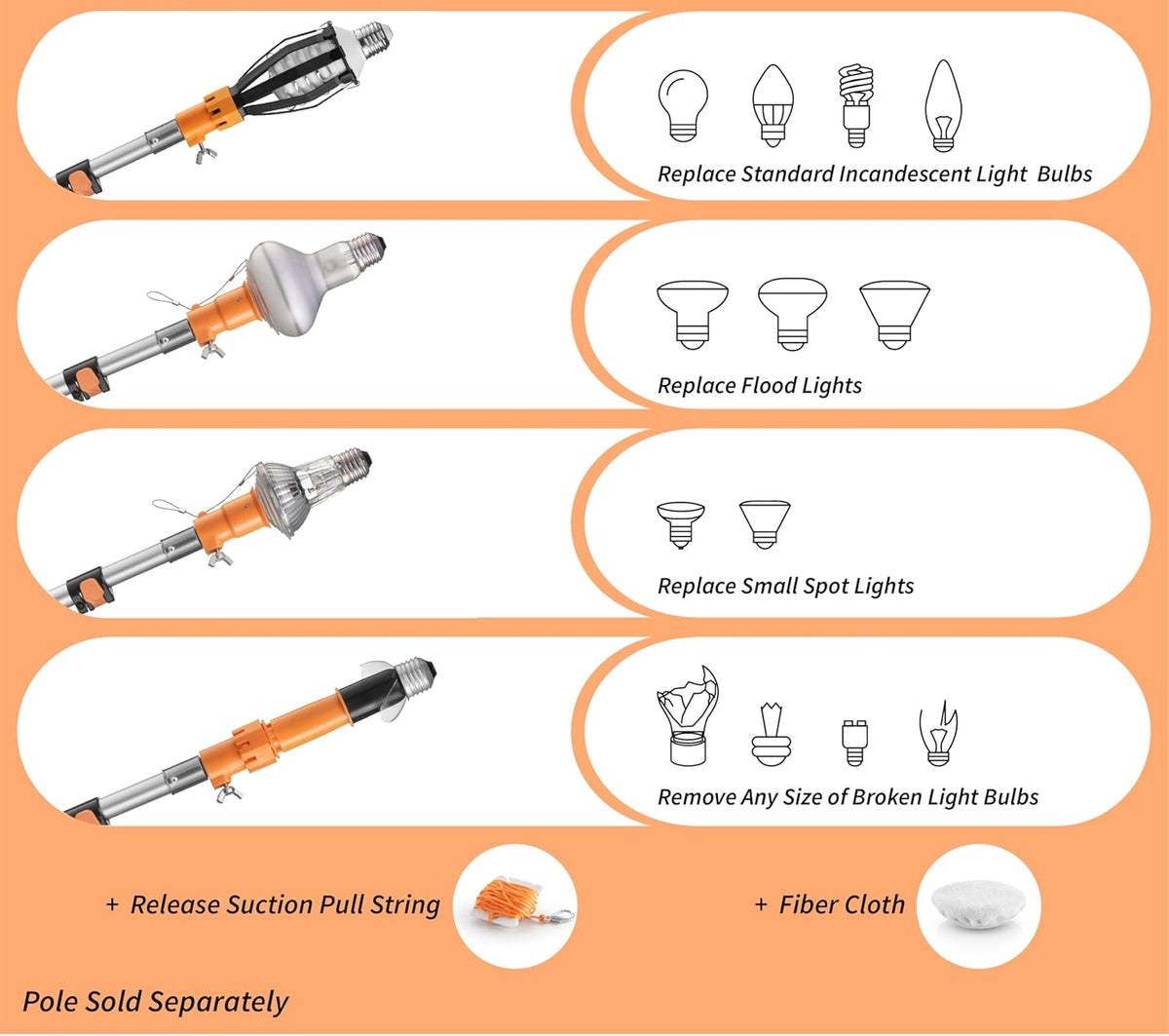 Extend-A-Reach Light Bulb Changer Attachment Kit