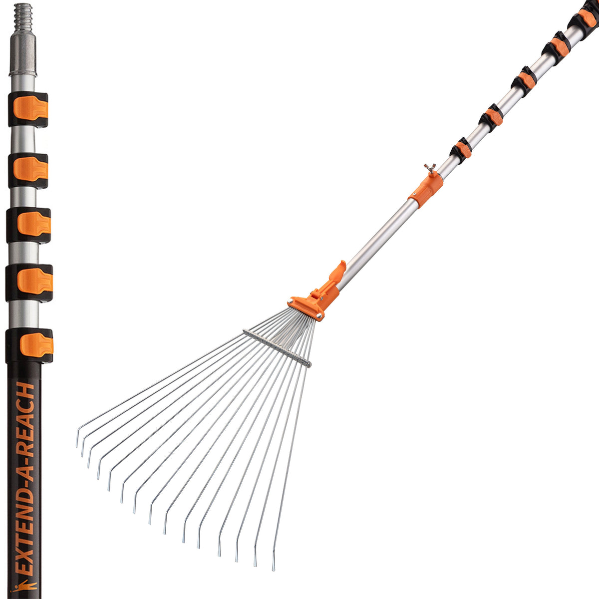 Extend-A-Reach Telescoping Collapsible Roof Rake for Leaves and Pine with Extension Pole