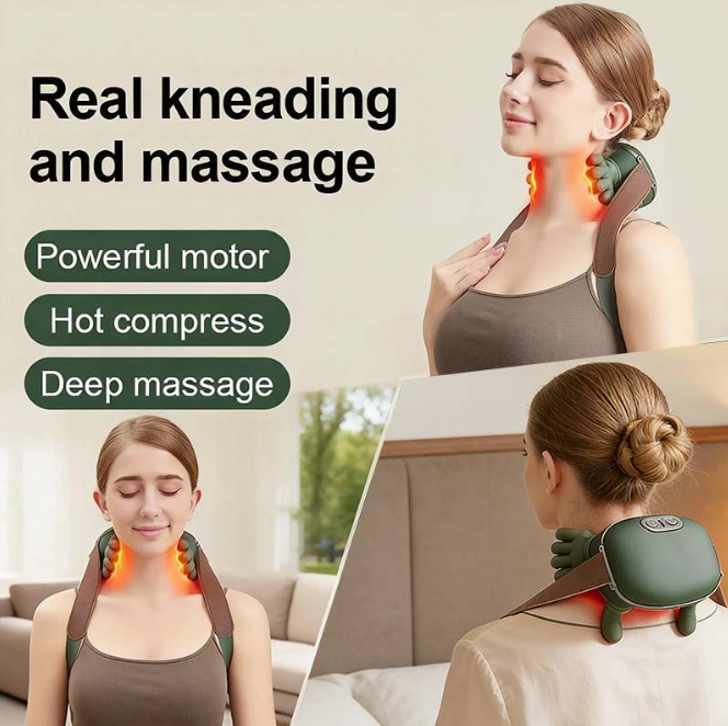4D Shiatsu Neck & Shoulder Massager with Heat