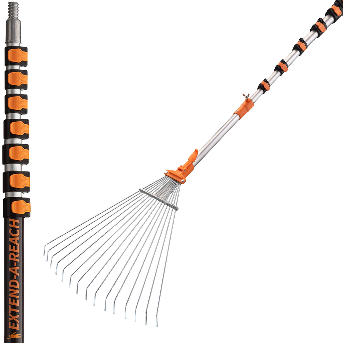 Extend-A-Reach Telescoping Collapsible Roof Rake for Leaves and Pine with Extension Pole