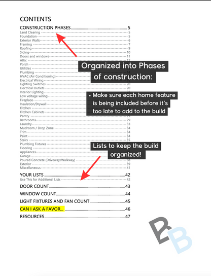 The Ultimate Home Building Checklist (Digital)