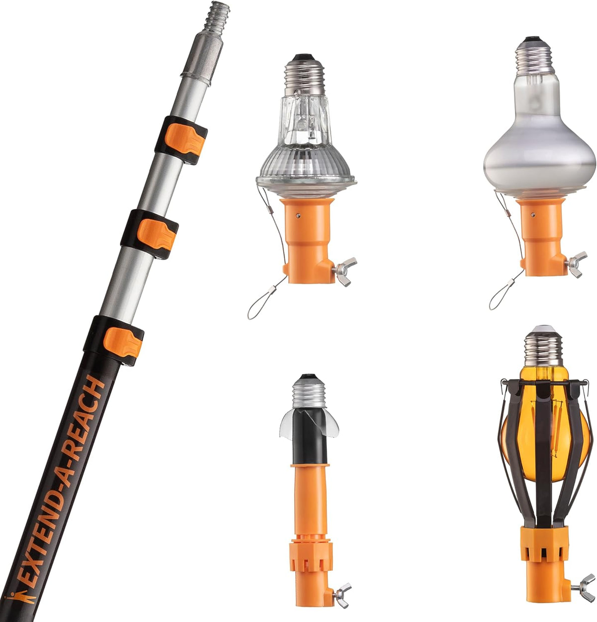 Extend-A-Reach Telescopic Light Bulb Changer for High Ceilings