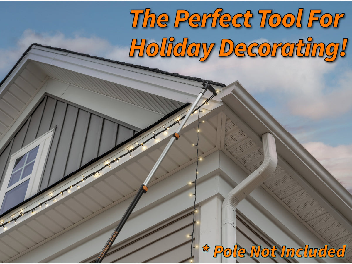 Extend-A-Reach Utility Hook Christmas Light Hanger Tool Attachment (Pole Sold Separately)