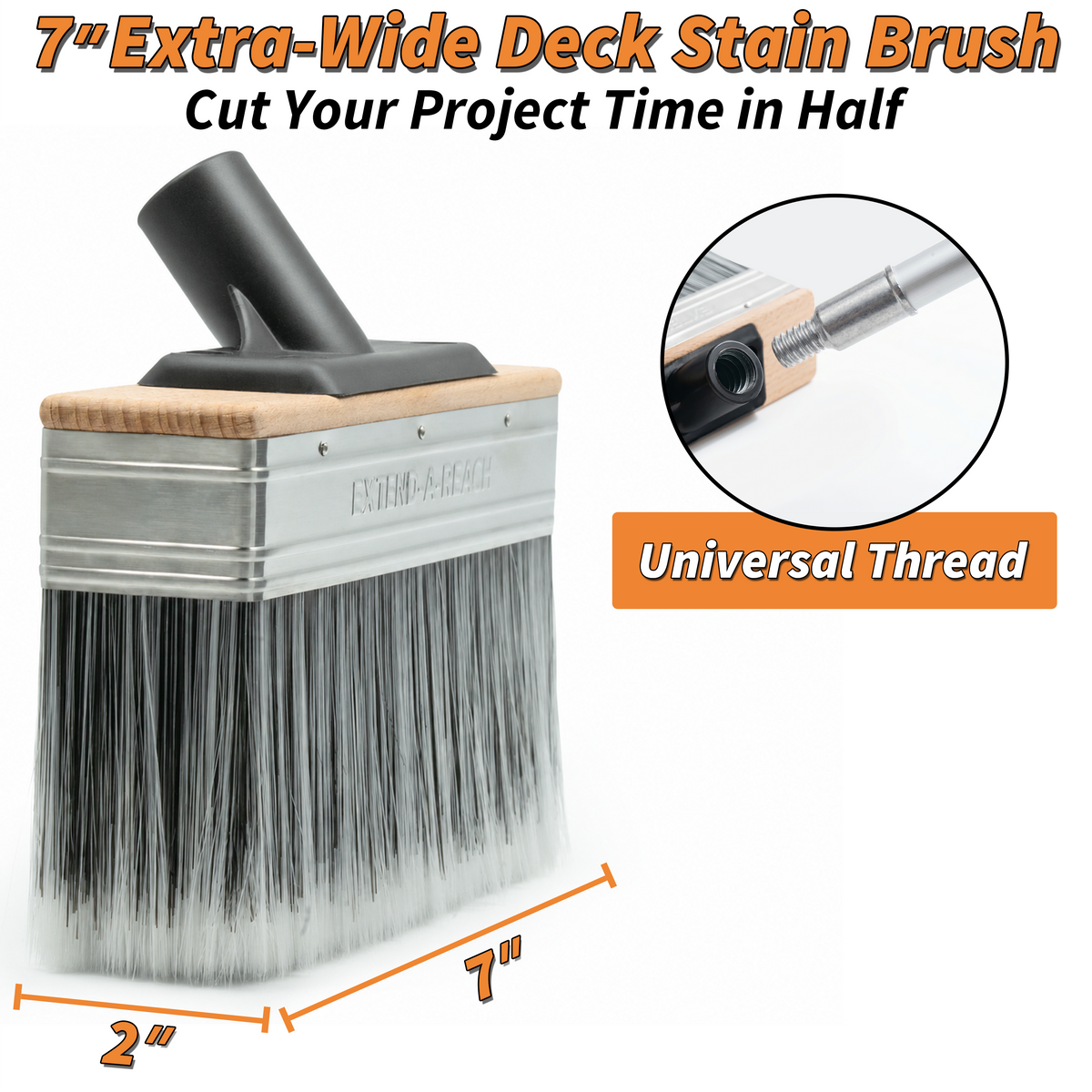 Extend-A-Reach 7" Deck Stain Brush (Pole Sold Separately)