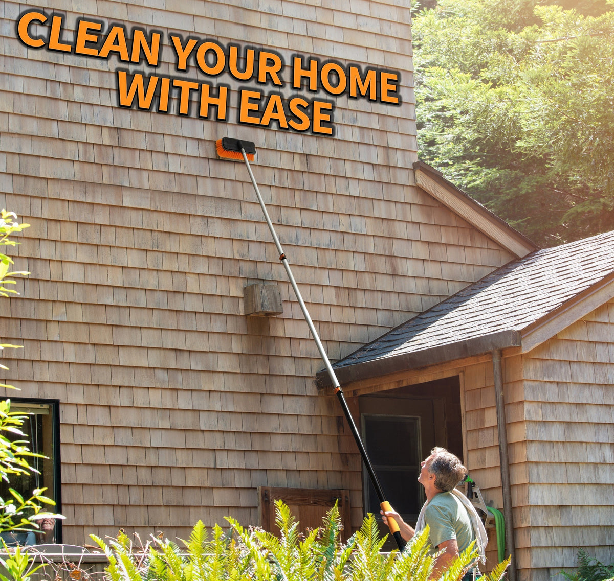 Extend-A-Reach High Reach Telescoping Duster Kit and Vinyl Siding Brushes with Extension Pole