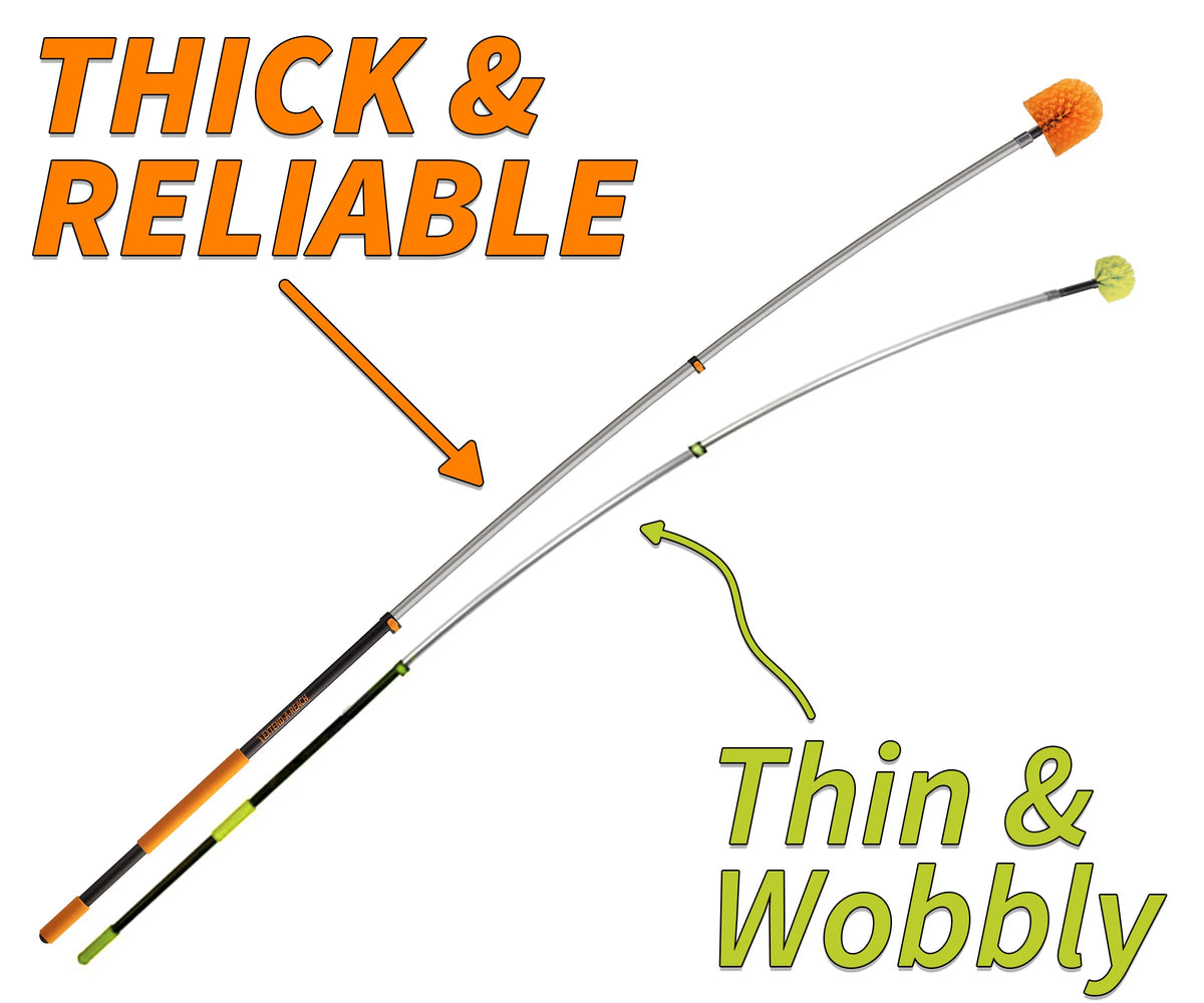Extend-A-Reach 4-12 ft Telescoping Extension Pole with Universal Metal Tip