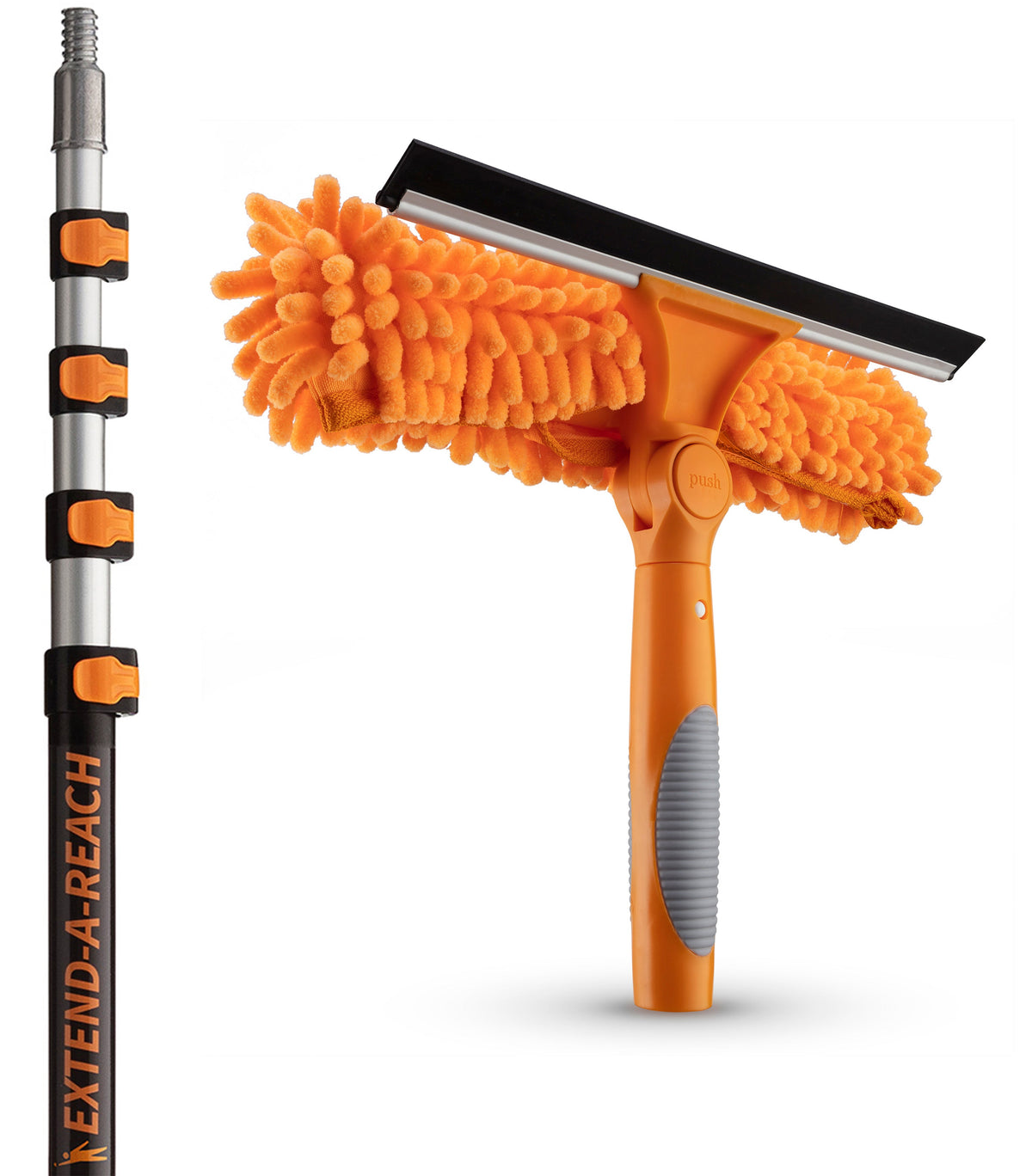 Extend-A-Reach Window Washing Squeegee Kit with Extension Pole