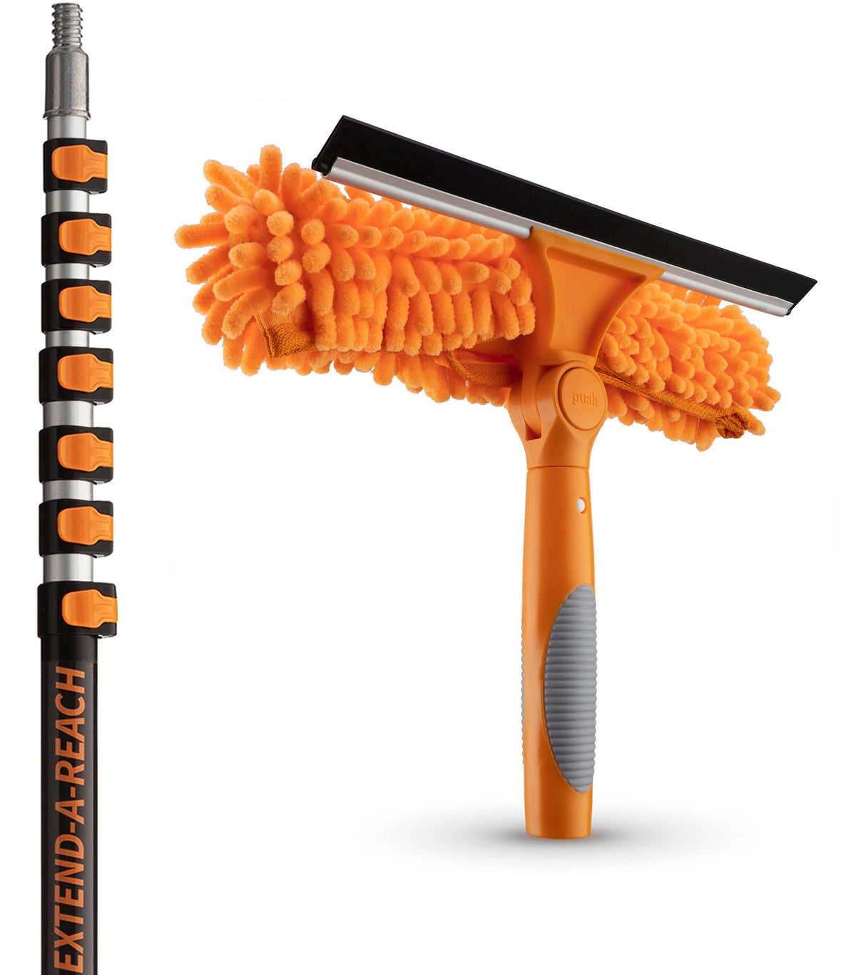 Extend-A-Reach Window Washing Squeegee Kit with Extension Pole