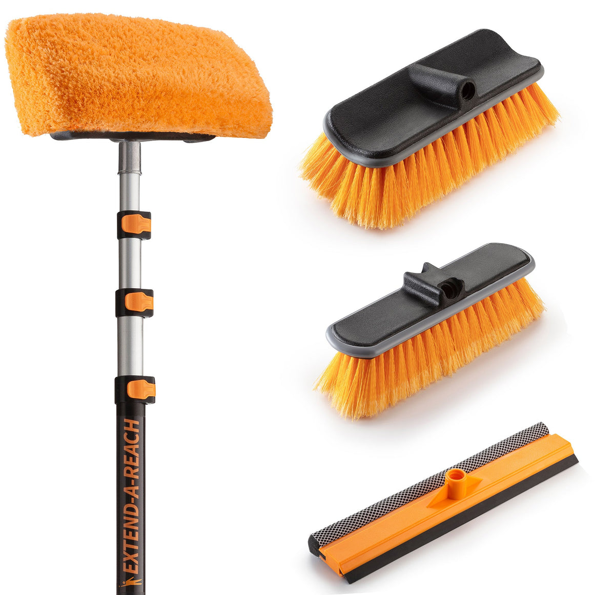 Extend-A-Reach Exterior House Cleaning Brush Set with Extension Pole