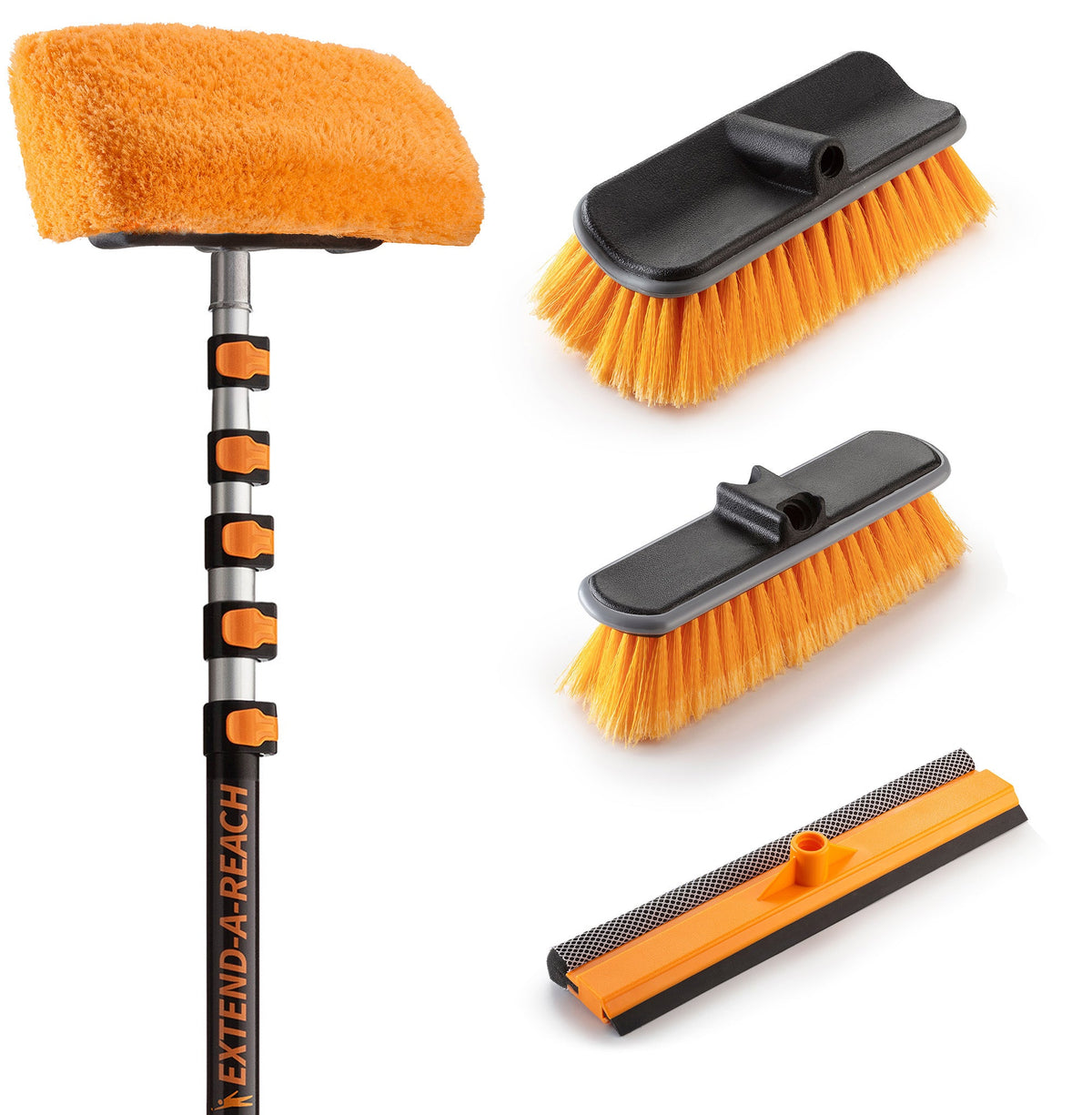 Extend-A-Reach Exterior House Cleaning Brush Set with Extension Pole