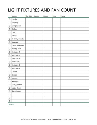 The Ultimate Home Building Checklist (Digital)