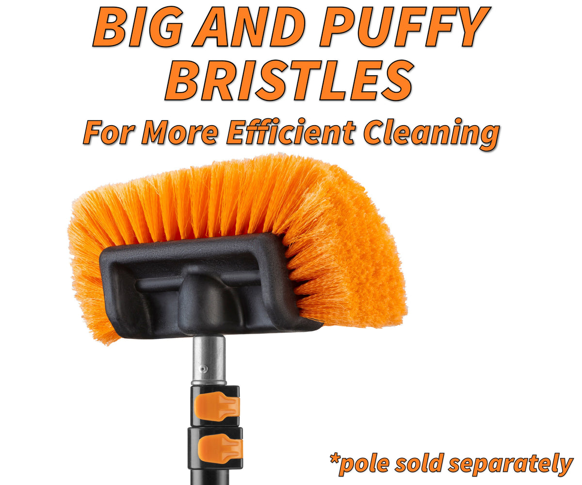 Extend-A-Reach 5-Sided Soft Bristle Car Wash Brush and Scrub Brush (Pole Sold Separately)