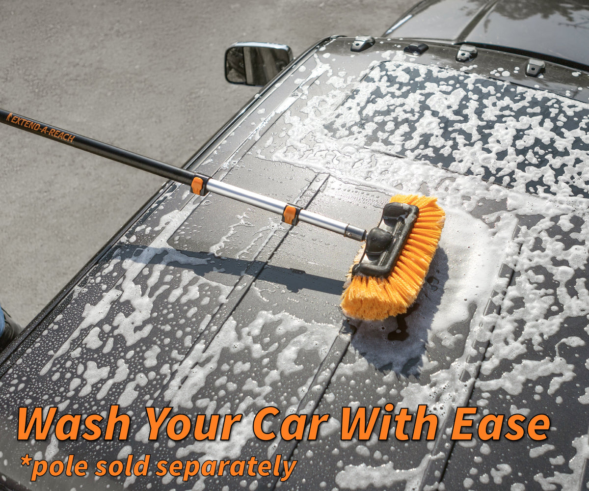 Extend-A-Reach 5-Sided Soft Bristle Car Wash Brush and Scrub Brush (Pole Sold Separately)