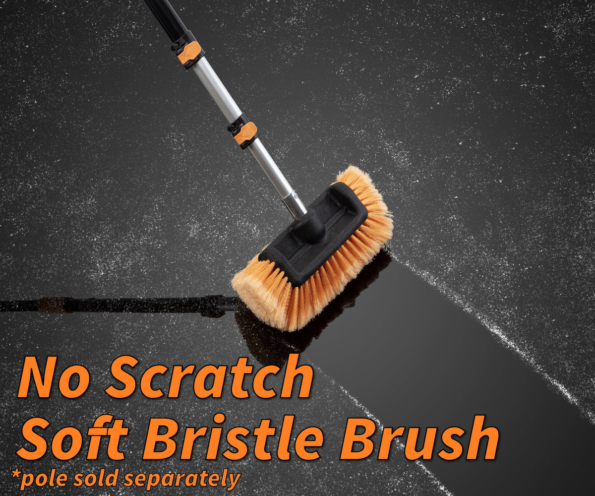 Extend-A-Reach 5-Sided Soft Bristle Car Wash Brush and Scrub Brush (Pole Sold Separately)
