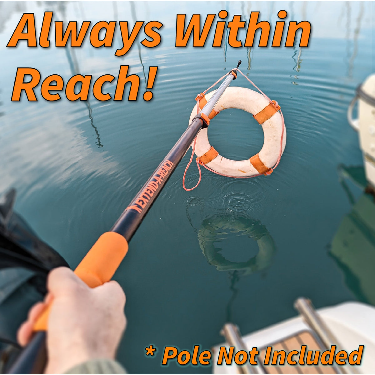 Extend-A-Reach Boat Hook for Docking Attachment (Pole Sold Separately)