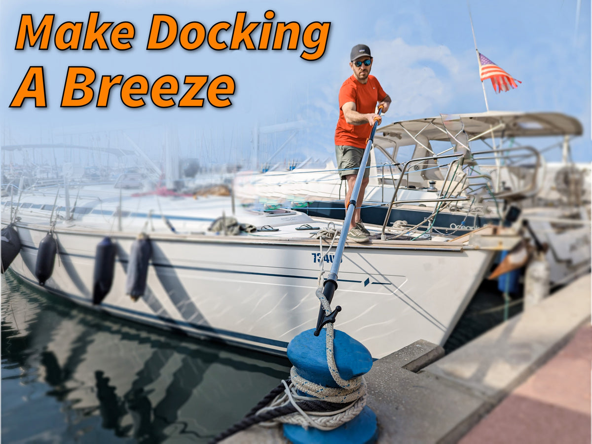 Extend-A-Reach Boat Hook for Docking with Telescoping Extension Pole