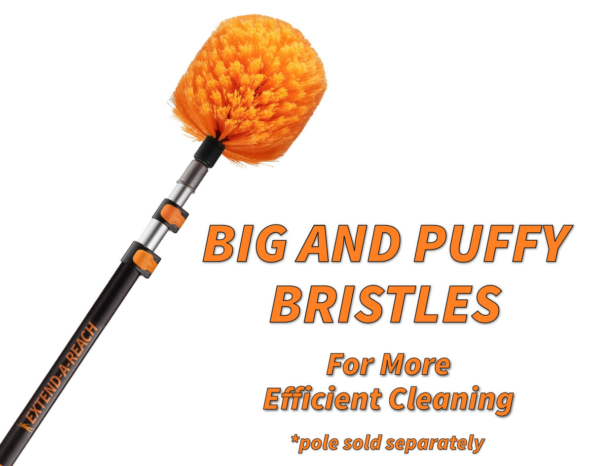 Extend-A-Reach Cobweb Duster Head Brush - Fits Standard Acme Threaded Extension Poles (Pole Sold Separately)