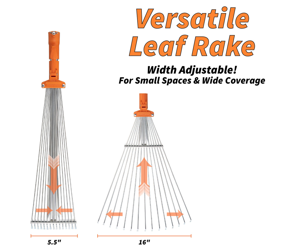 Extend-A-Reach Adjustable Roof Metal Leaf Rake Attachment (Pole Sold Separately)