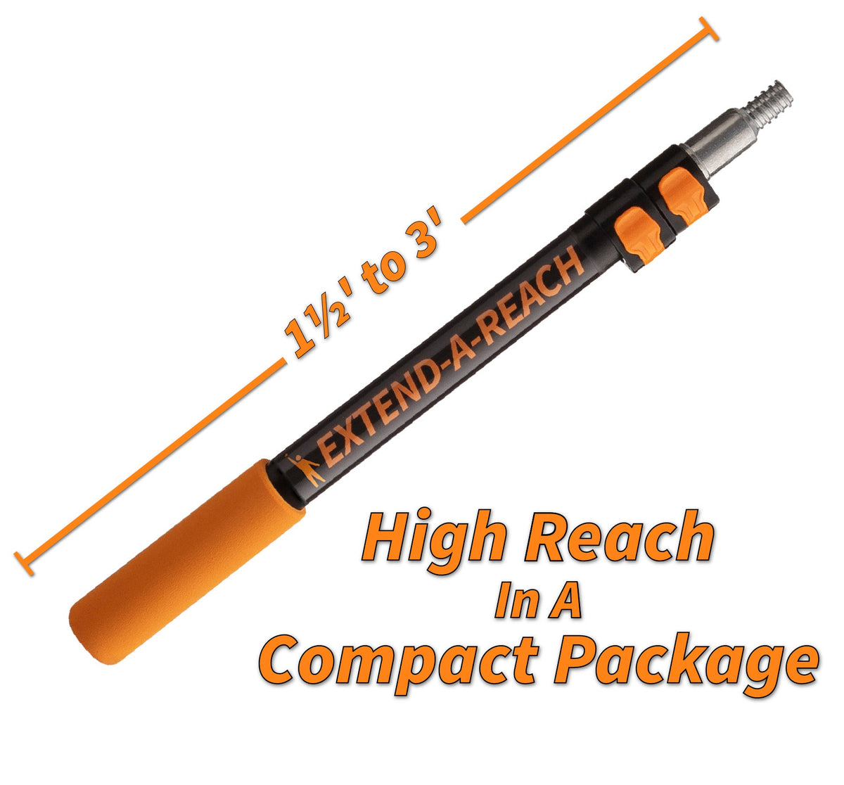 Extend-A-Reach 1.5-3 ft Telescoping Extension Pole with Universal Metal Tip