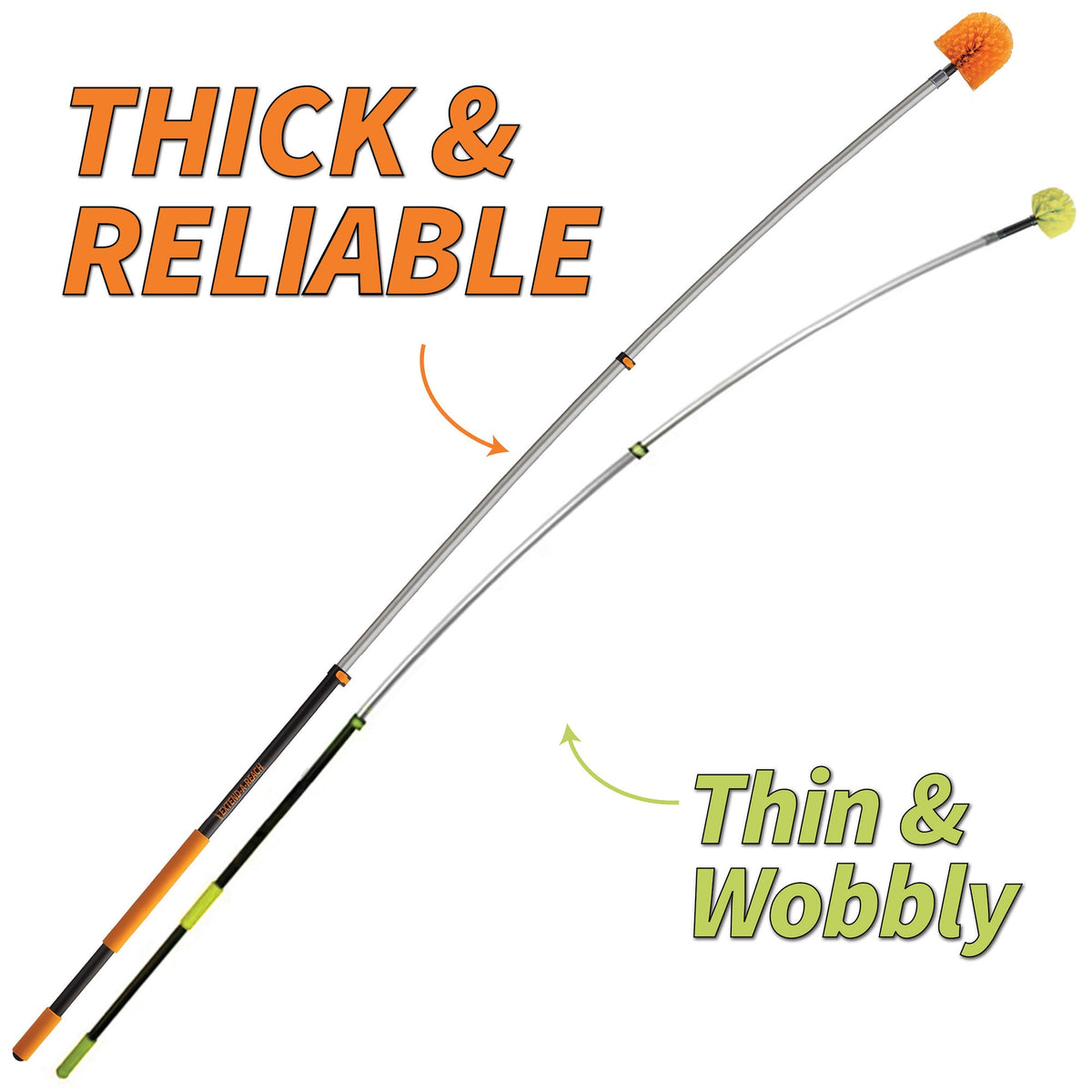 Extend-A-Reach 5-30 ft Telescoping Extension Pole with Universal Metal Tip