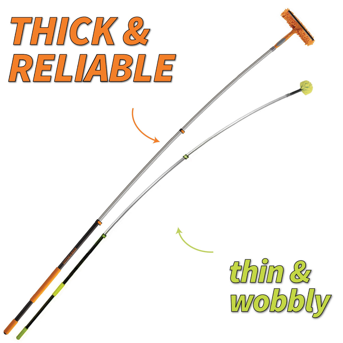 Extend-A-Reach Window Washing Squeegee Kit with Extension Pole