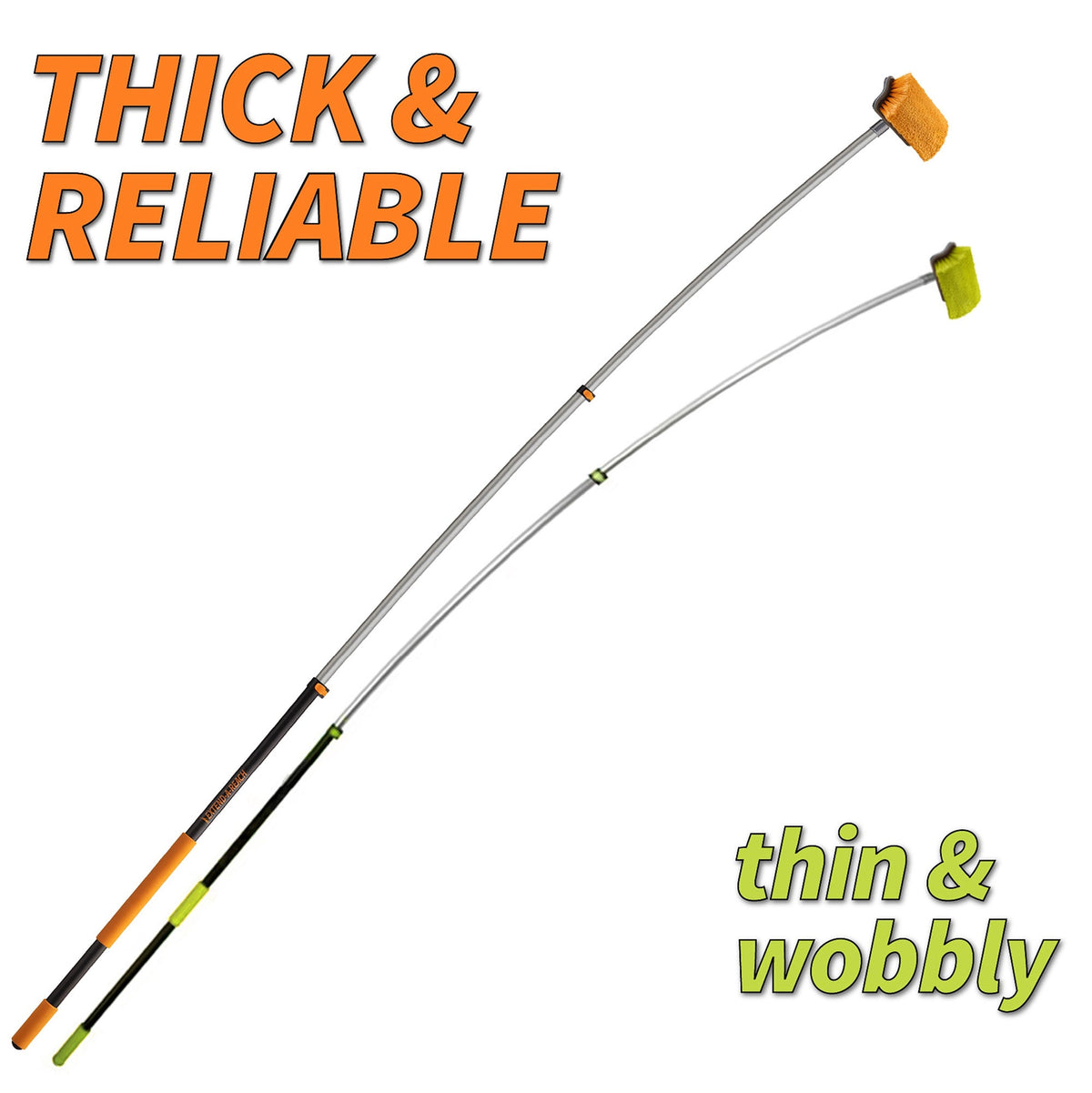 Extend-A-Reach High Reach Telescoping Duster Kit and Vinyl Siding Brushes with Extension Pole