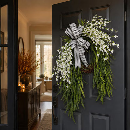 Autumn Front Door Wreath, Fall Hydrangea Wreath