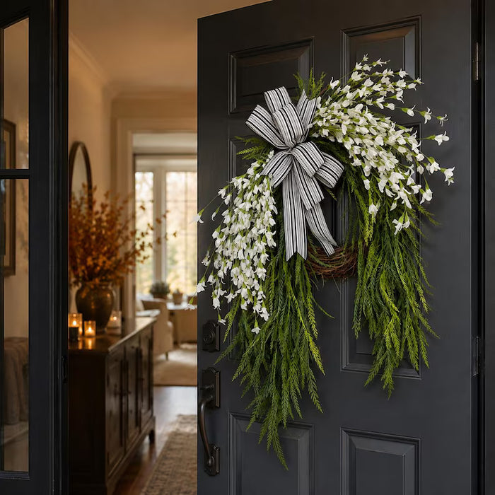 Autumn Front Door Wreath, Fall Hydrangea Wreath