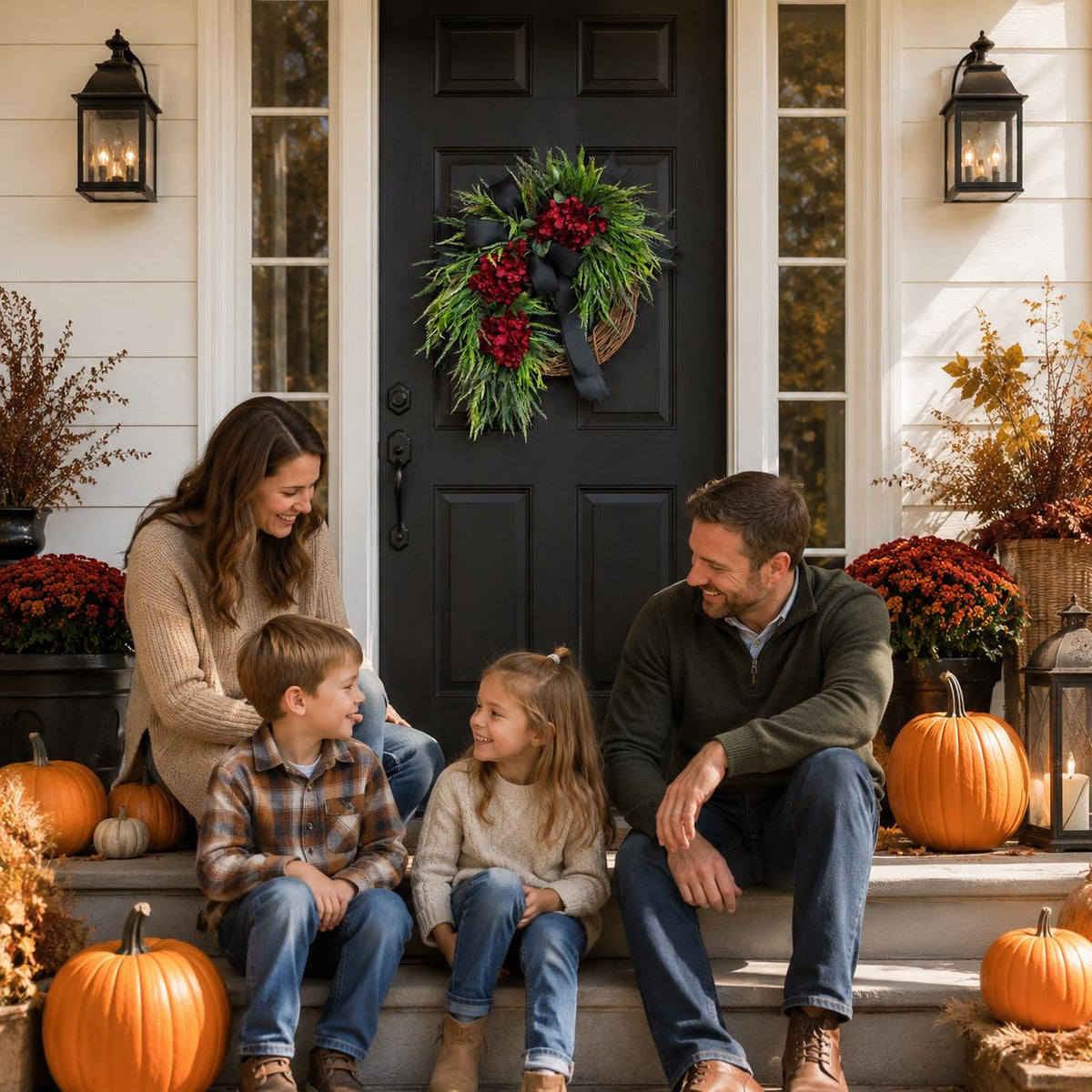 Burgundy Hydrangea Wreath, Fall Front Door Wreath, Black Bow Grapevine Wreath