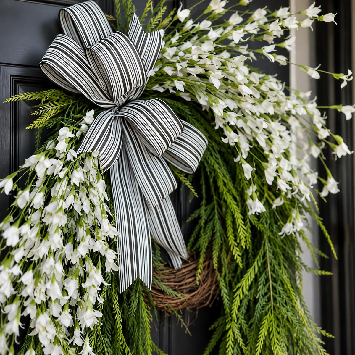 Autumn Front Door Wreath, Fall Hydrangea Wreath