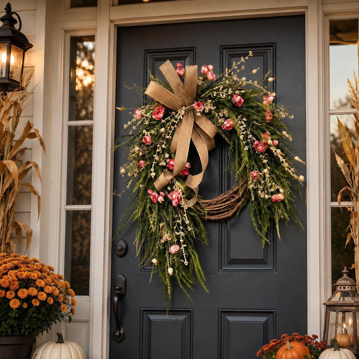 Fall Hydrangea Front Door Wreath
