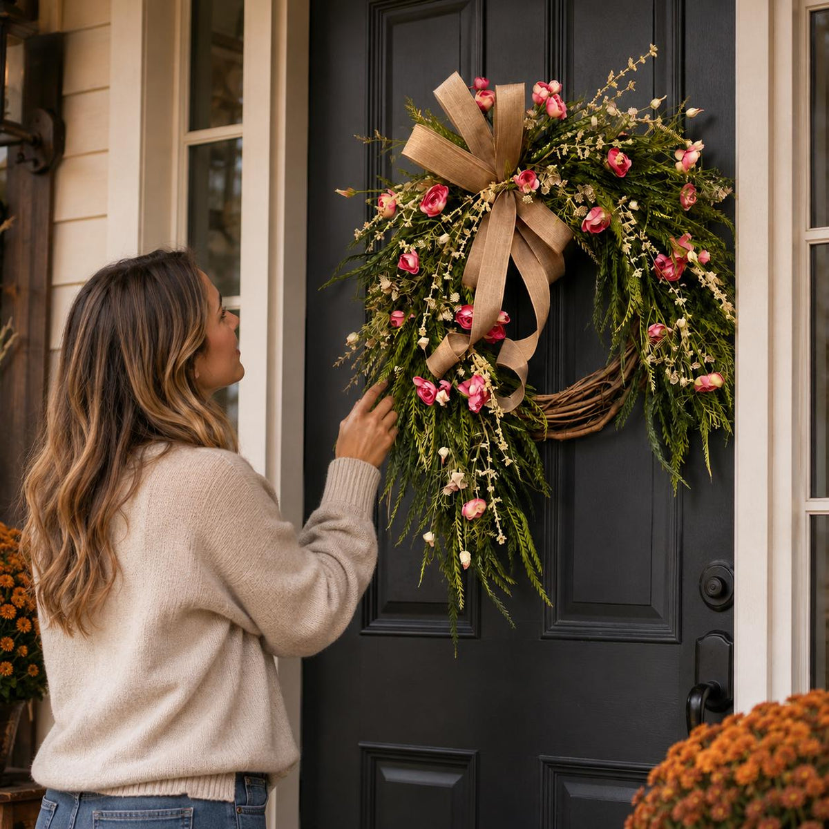 Fall Hydrangea Front Door Wreath