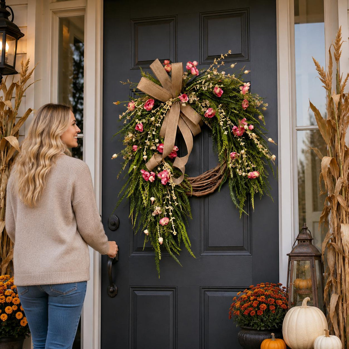Fall Hydrangea Front Door Wreath