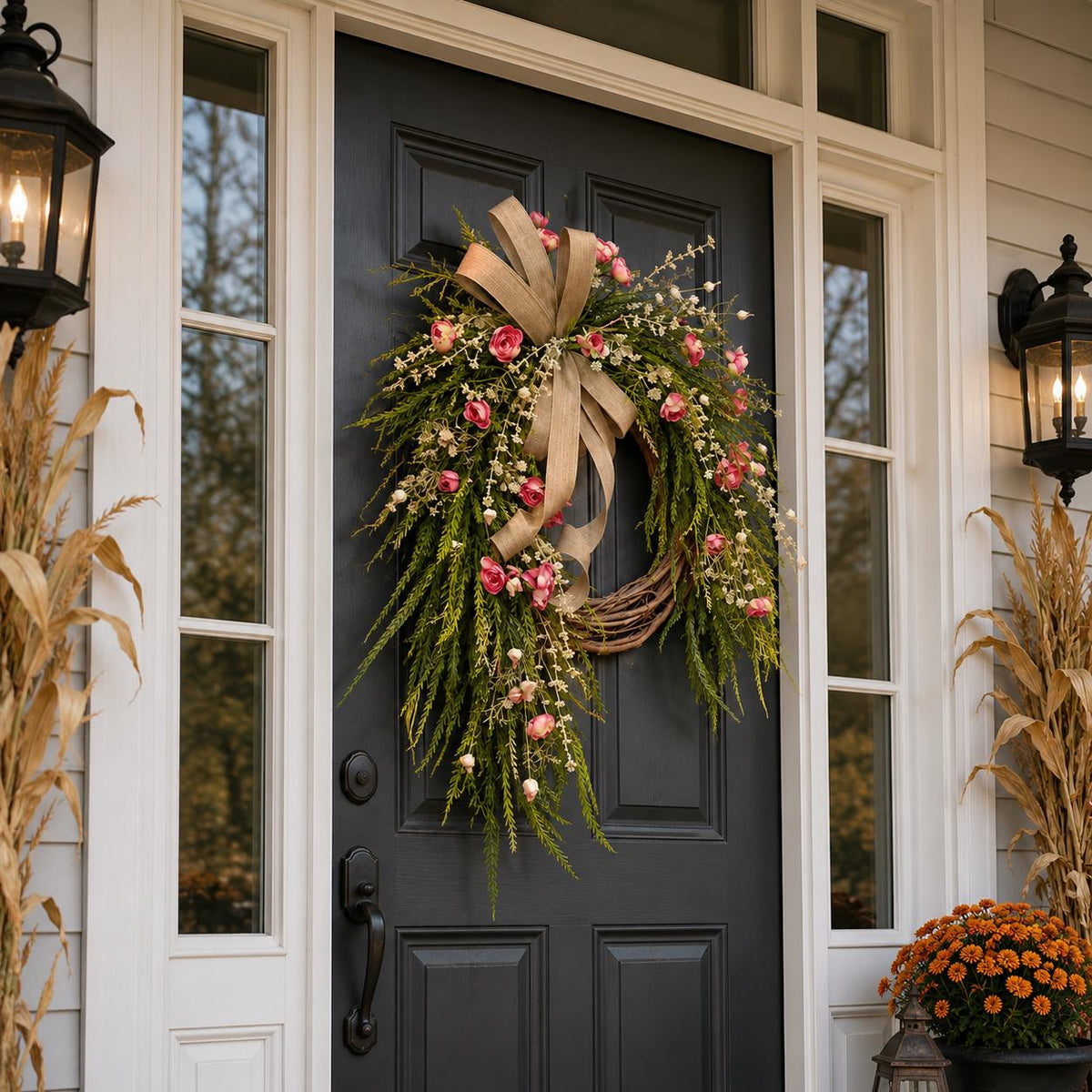 Fall Hydrangea Front Door Wreath