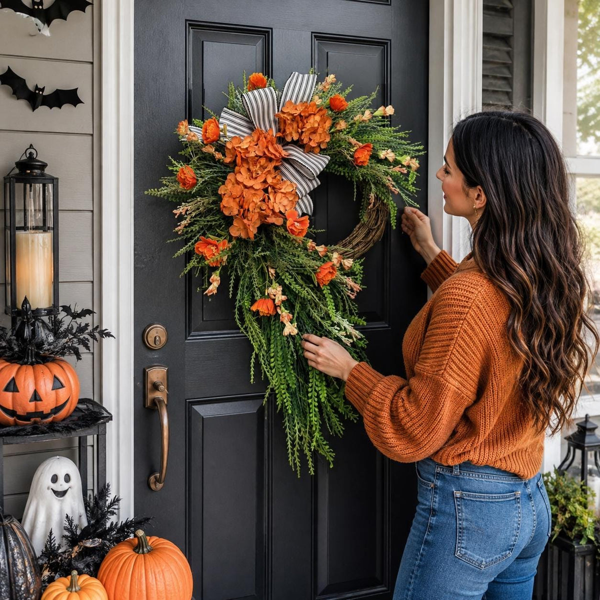 Year Round Hydrangea Wreath,Everyday Spring Summer Front Door Wreath