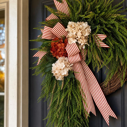 Fall Hydrangea Wreath, Autumn Front Door Wreath