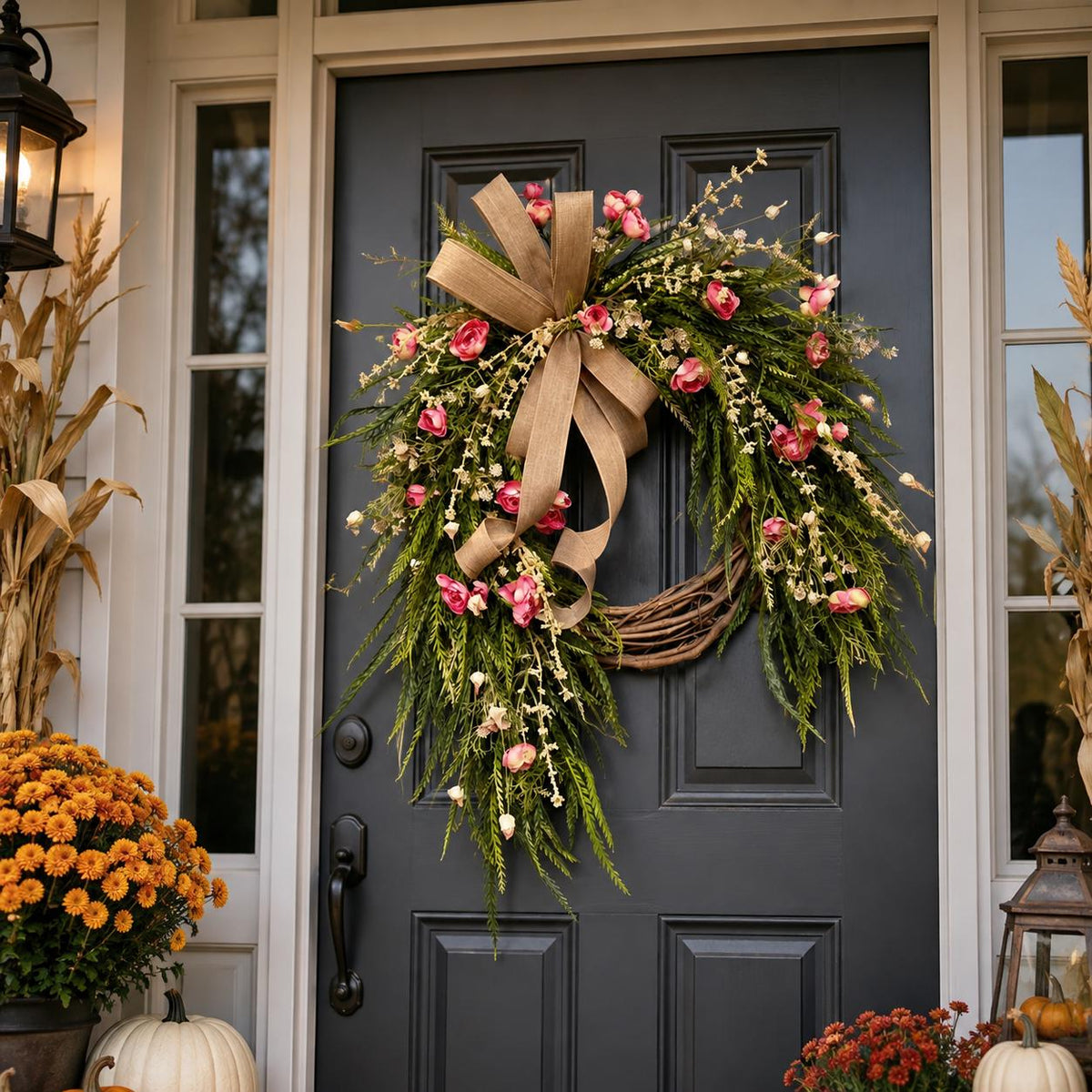 Fall Hydrangea Front Door Wreath