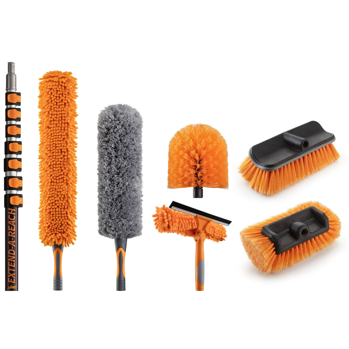 Extend-A-Reach High Reach Telescoping Duster Kit and Vinyl Siding Brushes with Extension Pole