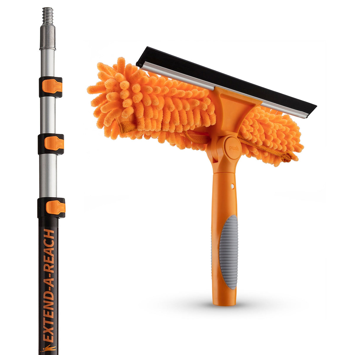 Extend-A-Reach Window Washing Squeegee Kit with Extension Pole