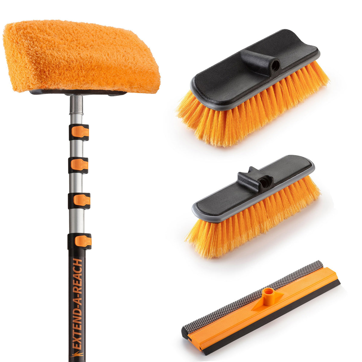 Extend-A-Reach Exterior House Cleaning Brush Set with Extension Pole
