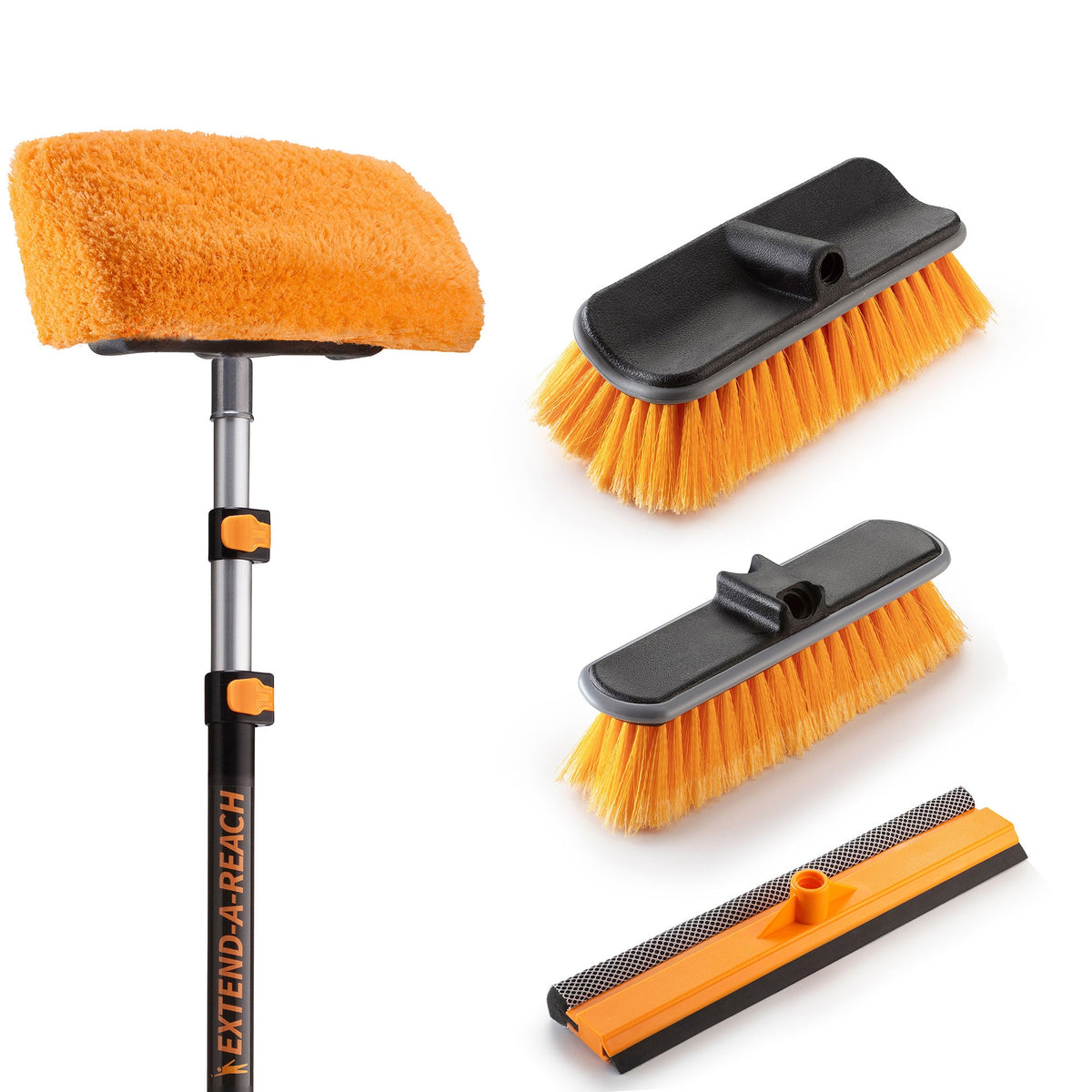 Extend-A-Reach Exterior House Cleaning Brush Set with Extension Pole