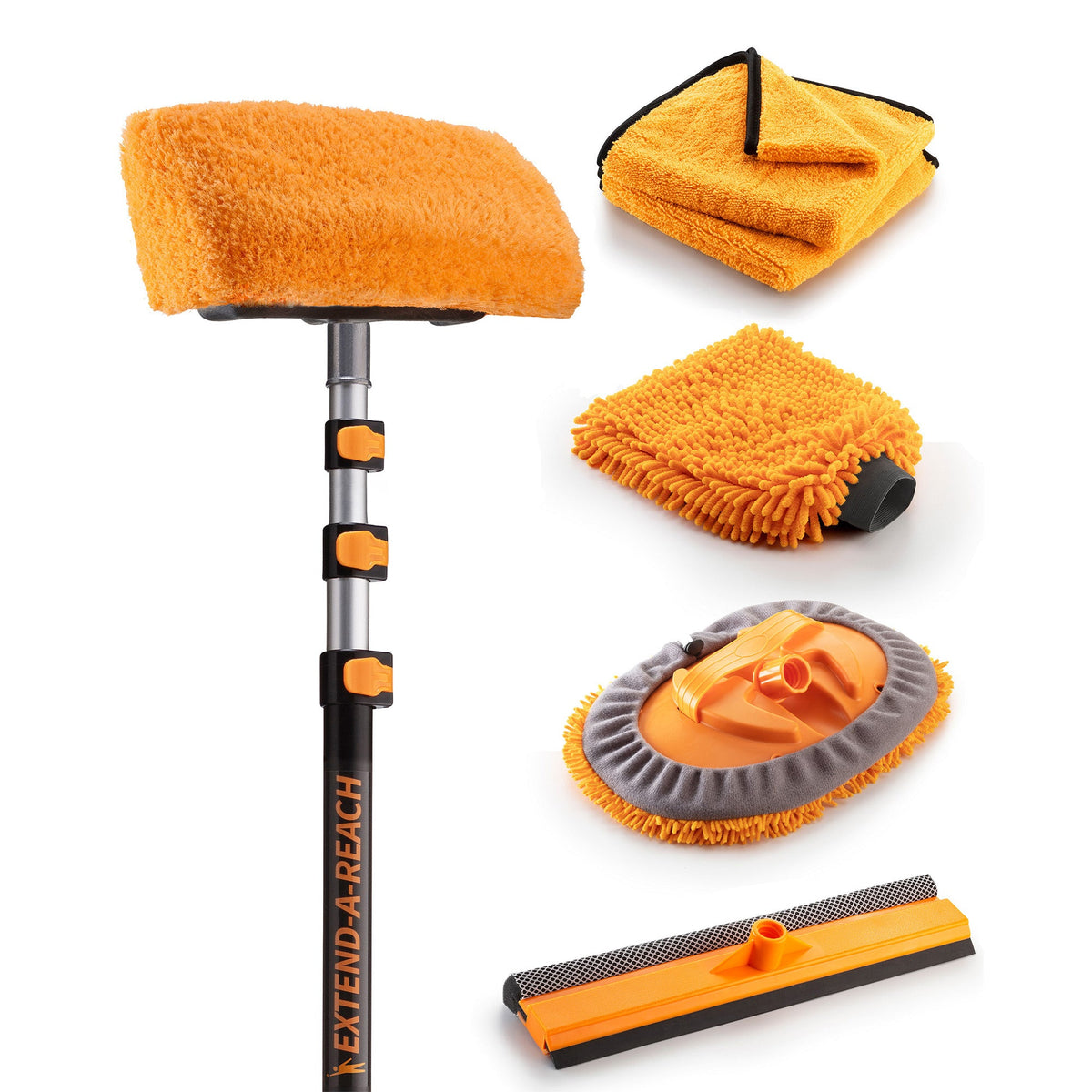Extend-A-Reach Car Wash Kit with 12 feet Extension Pole