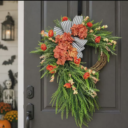 Year Round Hydrangea Wreath,Everyday Spring Summer Front Door Wreath