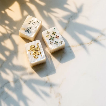 Mother-of-Pearl & Gold Mahjong — 160 Tiles