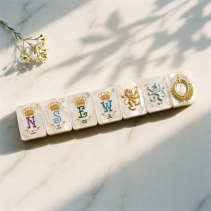 Mother-of-Pearl & Gold Mahjong — 160 Tiles